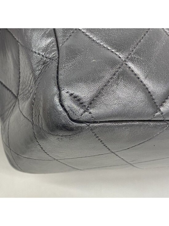 Chanel Backpack Quilted Jumbo CC Logo Lambskin Black Gold main image 9